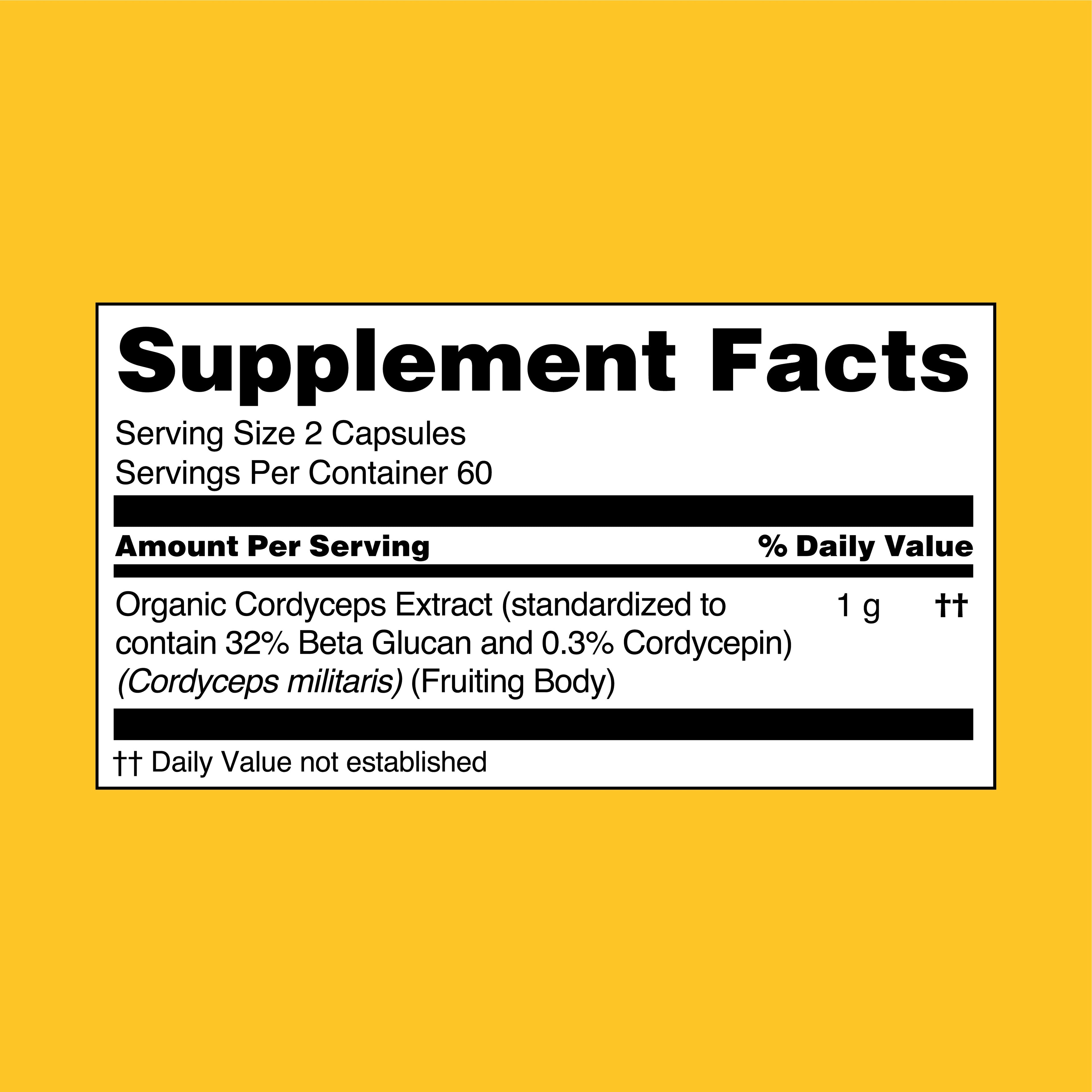 Cordyceps Mushroom Extract Capsules